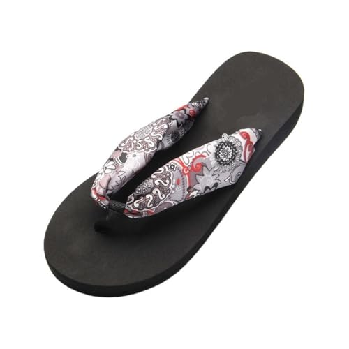 fengqingyunyan0304 Slides, Damen Sommer Flip Flops - Dicke weiche Eva Hausschuhe, lässige Sandalen for drinnen und draußen,für Damen und Herren(Black,39 EU) von fengqingyunyan0304