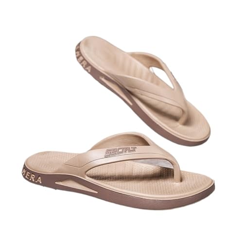 fengqingyunyan0304 Slides, Lässige Flip-Flops for Herren – leichte Strandsandalen,für Damen und Herren(Khakis,43 EU) von fengqingyunyan0304