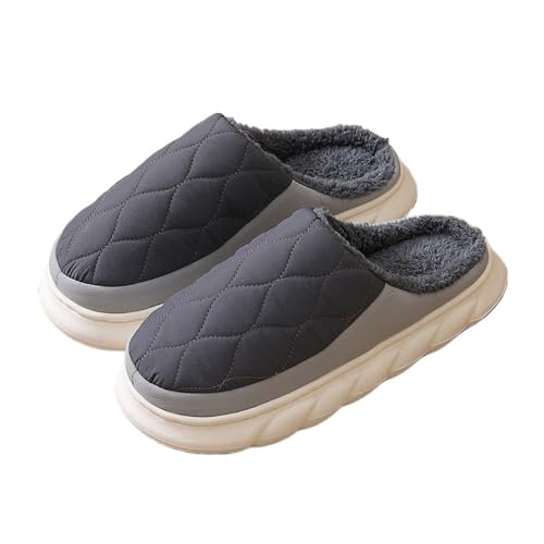 fengqingyunyan0304 Slides, Winter-Baumwoll-Hausschuhe for Herren und Damen, dicke Sohle,für Damen und Herren(Darkgray,49 EU) von fengqingyunyan0304