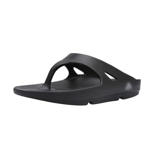 fengqingyunyan0304 Slides, Zehentrenner mit dicker Sohle und Fußgewölbeunterstützung – Unisex-Sport- und Freizeitsandalen,für Damen und Herren(Black,42 EU) von fengqingyunyan0304