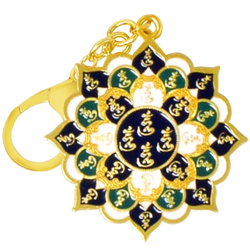 Feng Shui 28 Hums Lotus Mandala Schlüsselanhänger Harmonie & Balance Frieden Amulett Reichtum Wohlstand Erfolg Glück Geschenk W5466, Grün , 4.8*2.16inch Feng Shui 28 Hums Lotus Mandala Schlüsselanhänger Harmonie & Balance Frieden Amulett Reichtum Wohlstand Erfolg Glück Geschenk W5466, Grün , 4.8*2.16inch von fengshuisale