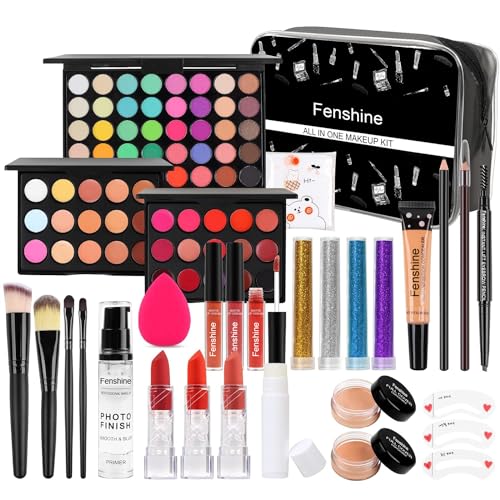 All In One Makeup Kit, Makeup Kit for Women Full, Gift Set for Women Beginners, Essential Starter Bundle Include Eyeshadow Palette Lipstick Eyebrow Pencil Brush Set All In One Makeup Kit, Makeup Kit for Women Full, Gift Set for Women Beginners, Essential Starter Bundle Include Eyeshadow Palette Lipstick Eyebrow Pencil Brush Set von fenshine