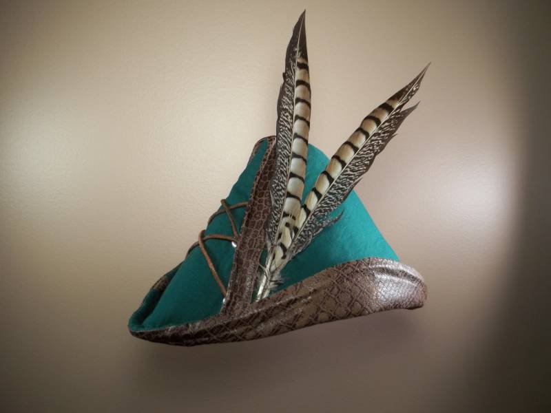 Rotkehlchen Hut Bogenschütze Grün Braun Fasan Feder Schnüren von ferdworthi