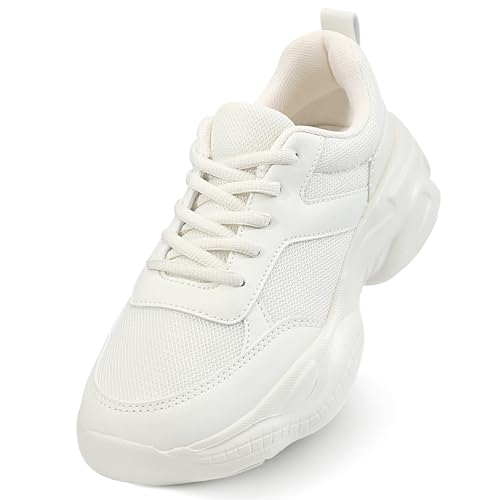festooning Damen Turnschuhe Walking Lace-Up Bequeme Papa Turnschuhe Workout Sport Arbeit Freizeitschuhe weiß40 festooning Damen Turnschuhe Walking Lace-Up Bequeme Papa Turnschuhe Workout Sport Arbeit Freizeitschuhe weiß40 von festooning