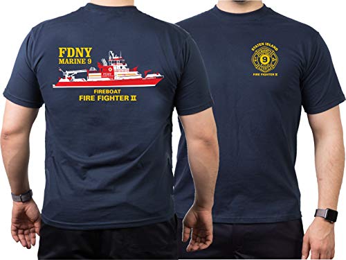 T-Shirt Marine Co.9 - Fireboat FIRE Fighter II - Staten Island - New Yorker Feuerwehr von FEUER1