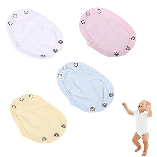 4 Baby Body Extender, Baby Vest Extender, Babyspielanzug Gabelung Extenter, Body Verlängerung Druckknopf Baby Bodysuit Extender Einstellbare Länge Baby Baumwollstoff Utility Bodysuit Crotch Extender von fidget pack