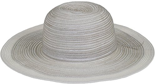 Großer Damenhut gestreift in 3 Farben, Kopfgröße:Einheitsgröße, Farben:beige von fiebig