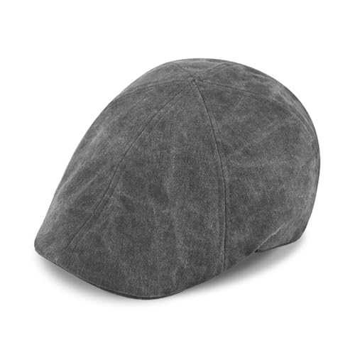fiebig 6-Panel Cap Washed Cotton | Flatcap aus gewaschener Baumwolle | Schirmmütze (as3, Numeric, Numeric_57, Anthrazit) von fiebig