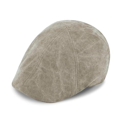 fiebig 6-Panel Cap Washed Cotton | Flatcap aus gewaschener Baumwolle | Schirmmütze (as3, Numeric, Numeric_61, Beige) von fiebig