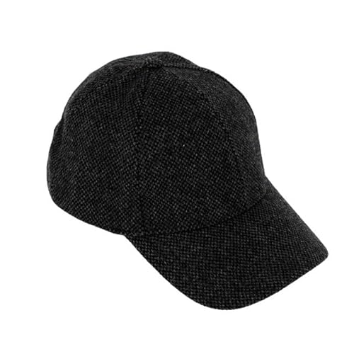 fiebig Baseballcap aus Wolle | 6-Panel Cap mit elastischem Verschluss (58-L, anthrazit) von fiebig