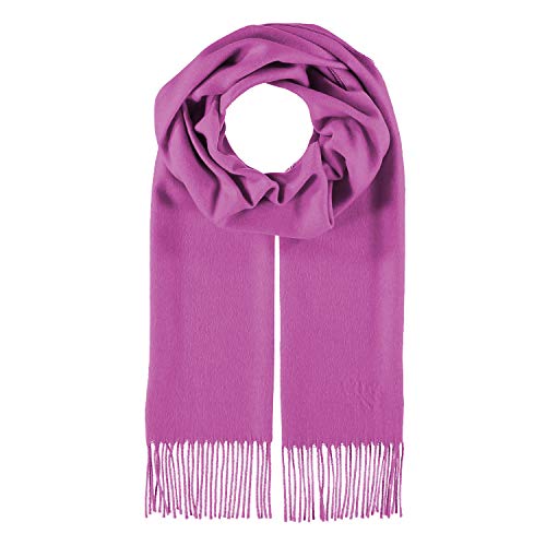 fiebig Cashmink Schal in Uni | Halstuch für Damen & Herren in Größe 180 x 30 cm | Made in Germany (One Size, Pink) von fiebig