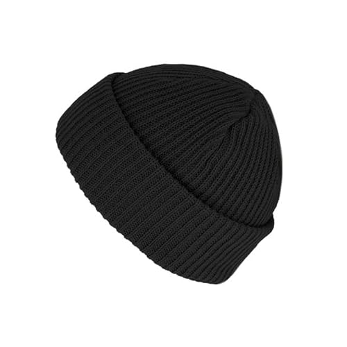 fiebig Dockermütze Sustainable | Umschlagmütze aus recyceltem Polyester & Acryl | Unisex One Size Strickmütze (Schwarz) von fiebig