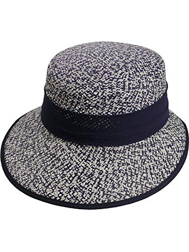 fiebig Eleganter Damenhut in ovaler Form, Kopfgröße:55, Farben:marine von fiebig