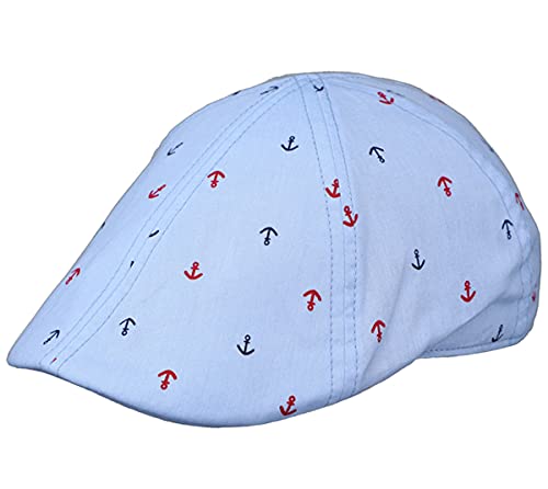 fiebig Jungen Mütze Schiebermütze Anker Jeansblau Sommermütze 6-Panel (53, Numeric_53) von fiebig