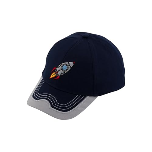 fiebig Kappe mit Stickerei | Baseballcap mit Aufnäher | Kinder Baseballkappe mit Klettverschluss (53, Grau) von fiebig