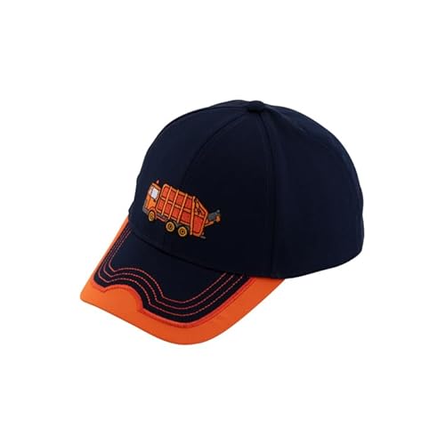 fiebig Kappe mit Stickerei | Baseballcap mit Aufnäher | Kinder Baseballkappe mit Klettverschluss (53, Orange) von fiebig