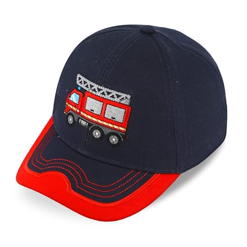 fiebig Kappe mit Stickerei | Baseballcap mit Aufnäher | Kinder Baseballkappe mit Klettverschluss (53, Rot) von fiebig