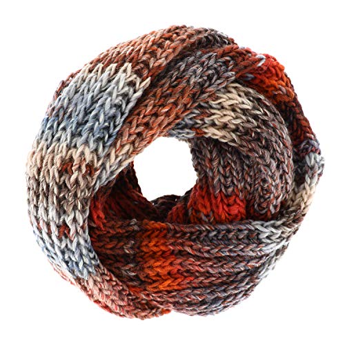 fiebig Loop | Strick Loop in toller Farbkombination | Sehr angenehmes Material mit Wolle | Made in Italy (Zimt) von fiebig