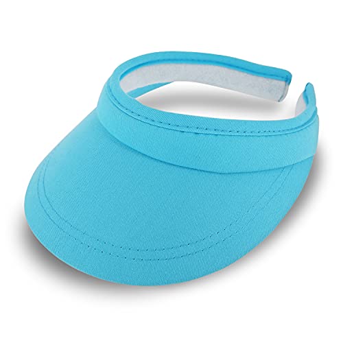 fiebig Menorca Cotton Visor | Clipvisor aus 100% Baumwolle in One Size | Sommerkappe mit Frotteeband Innenfutter | Sonnenschutz für das Gesicht (türkis) von fiebig