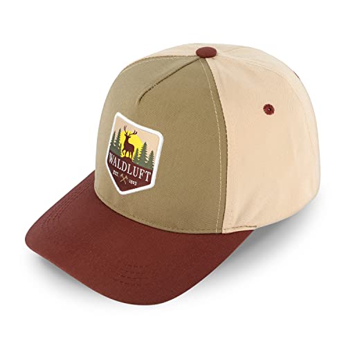 fiebig Truckercap aus recyceltem Material | Baseballcap mit Aufnäher | Baseballkappe mit Metallverschluss (Khaki) von fiebig