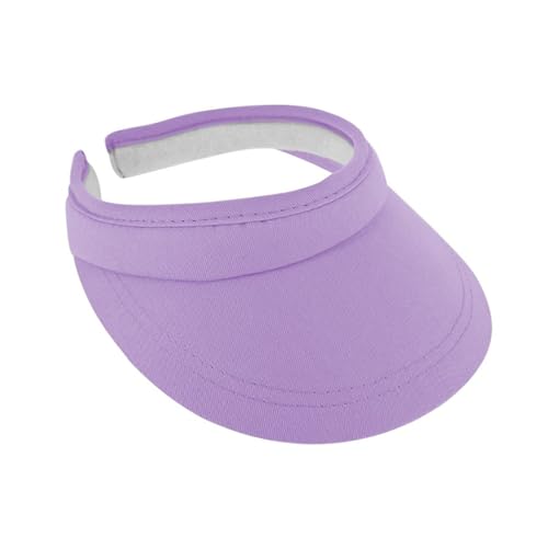 fiebig Visor | Schattenspender für das Gesicht | Clipvisor in One Size | In vielen Farben aus 100% Baumwolle | Sommerkappe mit Frotteeband Innenfutter | Sonnenschutz Schirmcap (Flieder) von fiebig