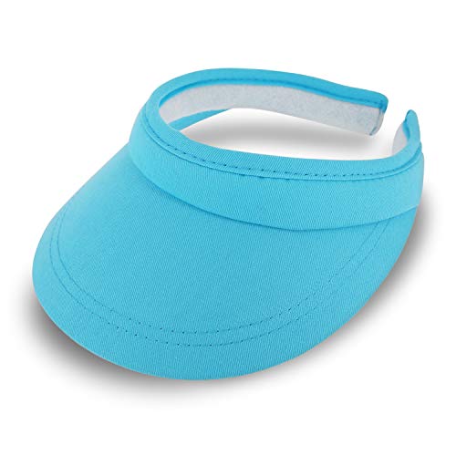 fiebig Visor | Schattenspender für das Gesicht | Clipvisor in One Size | In vielen Farben aus 100% Baumwolle | Sommerkappe mit Frotteeband Innenfutter | Sonnenschutz Schirmcap (türkis) von fiebig