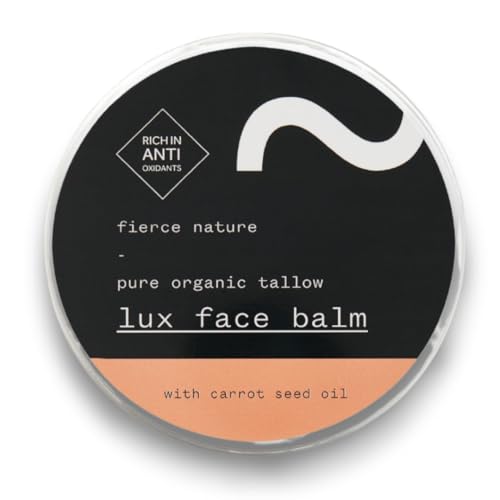 fierce nature Luxe Face Balm mit Carrot Seed Oil, Pure Tallow Balm as Vitamin Rich Natural Face Moisturizer, Men and Women's Cleansing Balm for Face and Body, Unscented, 100 g - Fierce Nature fierce nature Luxe Face Balm mit Carrot Seed Oil, Pure Tallow Balm as Vitamin Rich Natural Face Moisturizer, Men and Women's Cleansing Balm for Face and Body, Unscented, 100 g - Fierce Nature von fierce nature