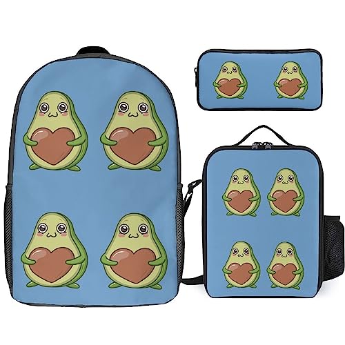 Bienen-Rucksack-Set für Kinder, 3-teilig, Teenager, Jungen, Schultasche mit Thermo-Lunchboxen, Stifthalter, Tt-13, Einheitsgröße, Tagesrucksäcke von fifbird