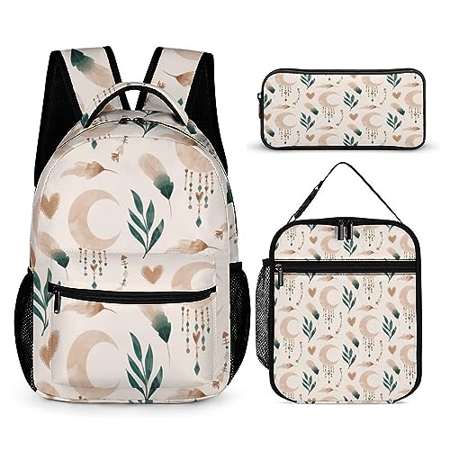 Obst-Rucksack-Set für Kinder, 3-teilig, Teenager, Jungen, Schultasche mit Thermo-Lunchboxen, Stifthalter, Tt-15, Einheitsgröße, Tagesrucksäcke von fifbird