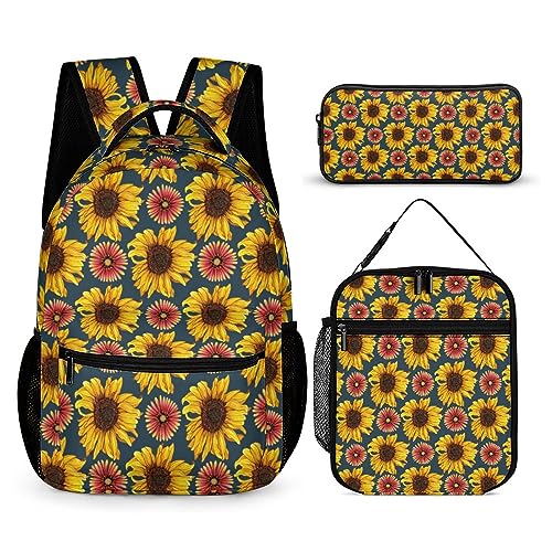 Rucksack-Set für Kinder, Paisley-Stil, 3-teilig, Teenager, Jungen, Schultasche mit Thermo-Lunchboxen, Stifthalter, Tt-3, Einheitsgröße, Tagesrucksäcke von fifbird