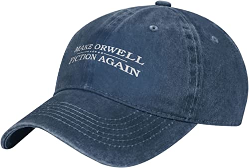 Unisex Cowboy Baseball Cap Make Orwell Fiction Again Adjustable Trucker Cap Baseball Cap, navy, Einheitsgröße von fifbird