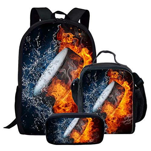 cCool Schulrucksack-Set mit Basketball-Aufdruck, für Kinder, Mädchen, Büchertasche mit Lunchtasche und Federmäppchen, 3-teilig, Muster: 11 (3 Stück), Einheitsgröße, Tagesrucksäcke von fifbird