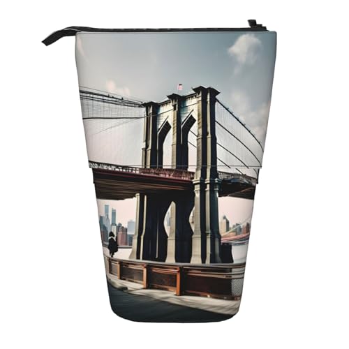 fifbird Brooklyn Bridge S Federmäppchen, Teleskop-Stifttasche, Stehender Stifthalter, Schreibwaren-Aufbewahrungstasche, Brooklyn Bridge S, Einheitsgröße, Kosmetiktasche von fifbird