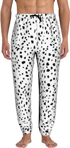 fifbird Dalmatiner Print Sweatpants Herren Atmungsaktiv Baggy Hose Strapazierfähige Jogginghose 3XL, Dalmatiner-Aufdruck, 31-35 von fifbird