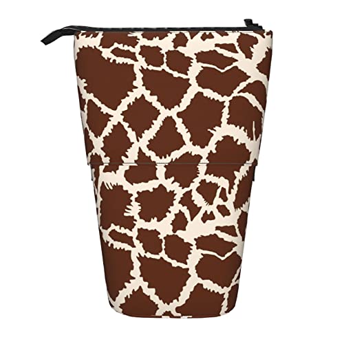fifbird Lustiges Teleskop-Federmäppchen mit Giraffen-Motiv, Ständer, Stifthalter mit Reißverschluss, Make-up-Tasche, Stiftetasche, merhfarbig, Einheitsgröße, Teleskop-Federmäppchen von fifbird