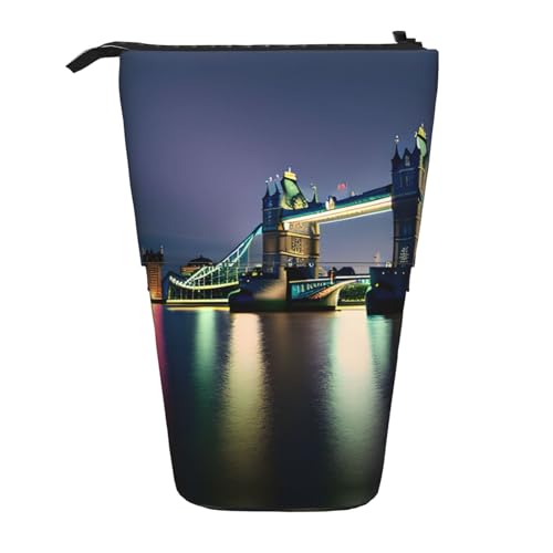 fifbird Night London Tower Bridge, niedlicher Teleskophalter, Pop-Up-Schreibwaren-Etui, ideal als Weihnachts- und Neujahrsgeschenk, Night London Tower B, Einheitsgröße, Kosmetiktasche von fifbird