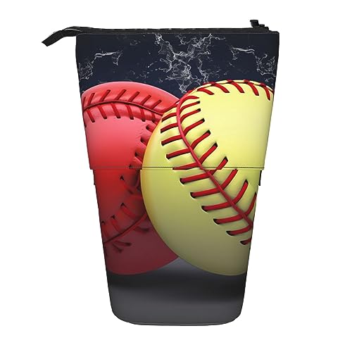 fifbird Softball-Federmäppchen, niedliches Stiftetui, Teleskop-Schreibwaren-Tasche, Make-up-Kosmetiktasche für Damen, Büro, mehrfarbig, Einheitsgröße, Kosmetiktasche fifbird Softball-Federmäppchen, niedliches Stiftetui, Teleskop-Schreibwaren-Tasche, Make-up-Kosmetiktasche für Damen, Büro, mehrfarbig, Einheitsgröße, Kosmetiktasche von fifbird