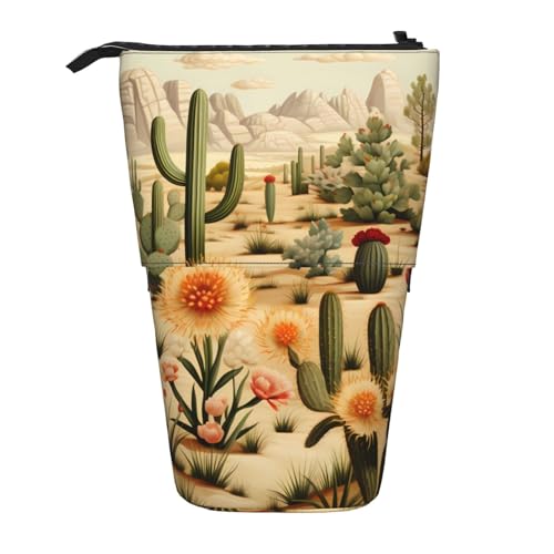 fifbird Stehendes Federmäppchen mit Kaktus und anderen Mustern, niedliche Stifttasche, Teleskop-Schreibwaren-Tasche, Make-up-Kosmetiktasche für Damen, Büro, mehrfarbig, Einheitsgröße, Kosmetiktasche fifbird Stehendes Federmäppchen mit Kaktus und anderen Mustern, niedliche Stifttasche, Teleskop-Schreibwaren-Tasche, Make-up-Kosmetiktasche für Damen, Büro, mehrfarbig, Einheitsgröße, Kosmetiktasche von fifbird