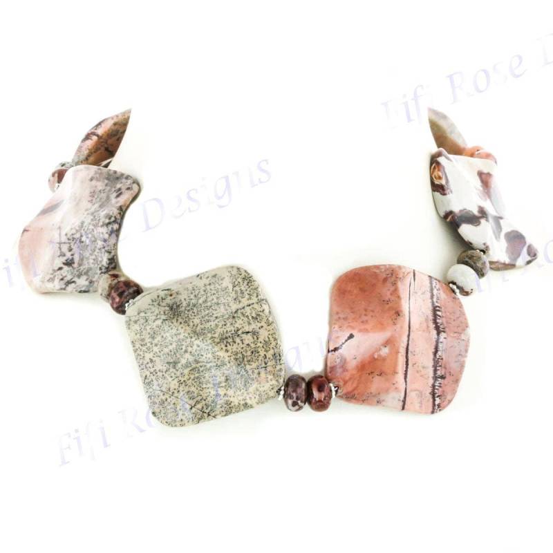 17 "Atemberaubende Rote Bilder Jaspis Edelsteine 925 Sterling Silber Halskette von fifirosedesigns