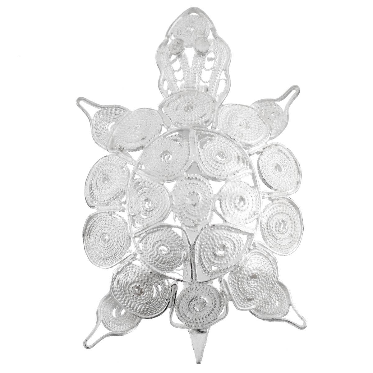 2 "Bali Handgemachte Schildkröte Filigrane 925 Sterling Silber Brosche 2 "Bali Handgemachte Schildkröte Filigrane 925 Sterling Silber Brosche von fifirosedesigns