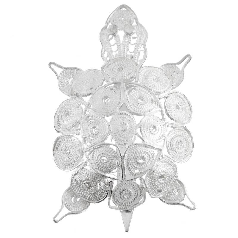 2 "Bali Handgemachte Schildkröte Filigrane 925 Sterling Silber Brosche von fifirosedesigns