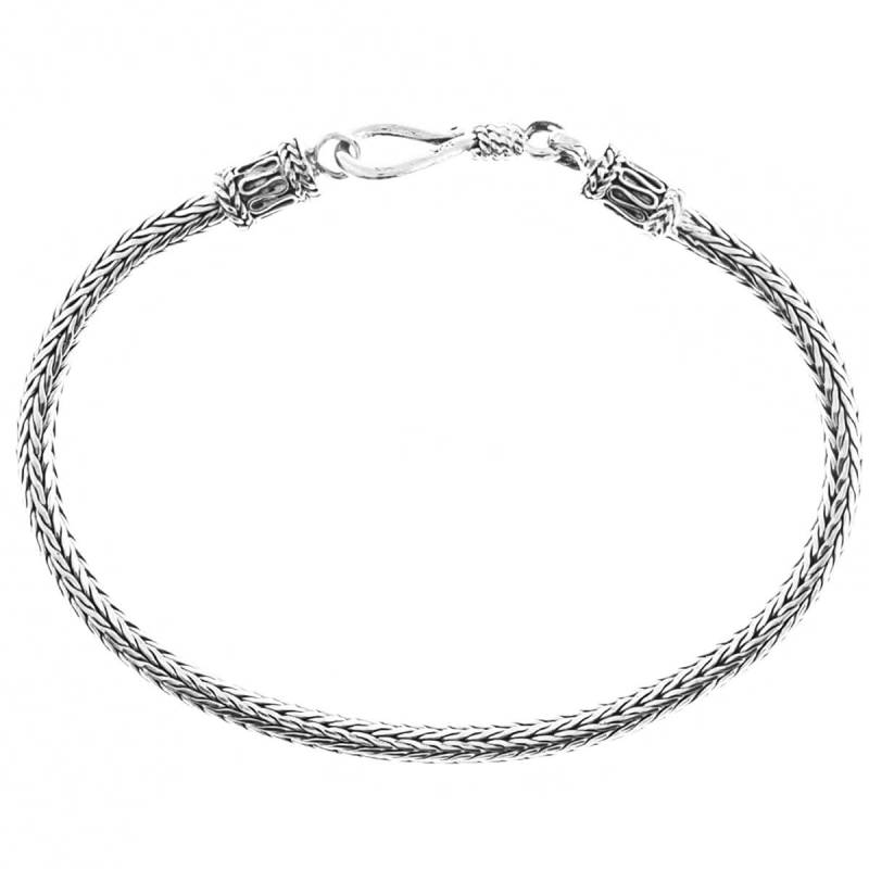 3 Mm Tulang Naga Handmade Bali Schlangenkette 925 Sterling Silber Armband Fußkette von fifirosedesigns