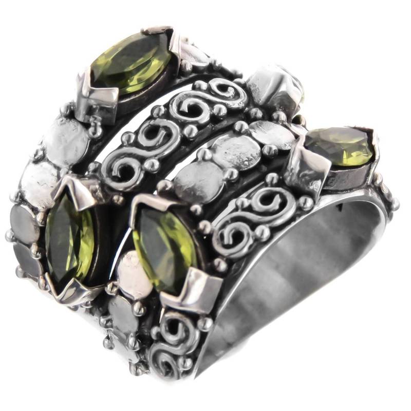 3.75Ct Marquise Peridot 925 Sterling Silber Ring Gr. 9 von fifirosedesigns