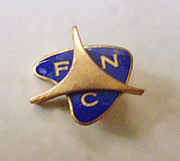 1950Er Jahre Atomic Revers Pin/Emaille Blau Fnc Amöbe Bumerang Mcm von fifisfinds