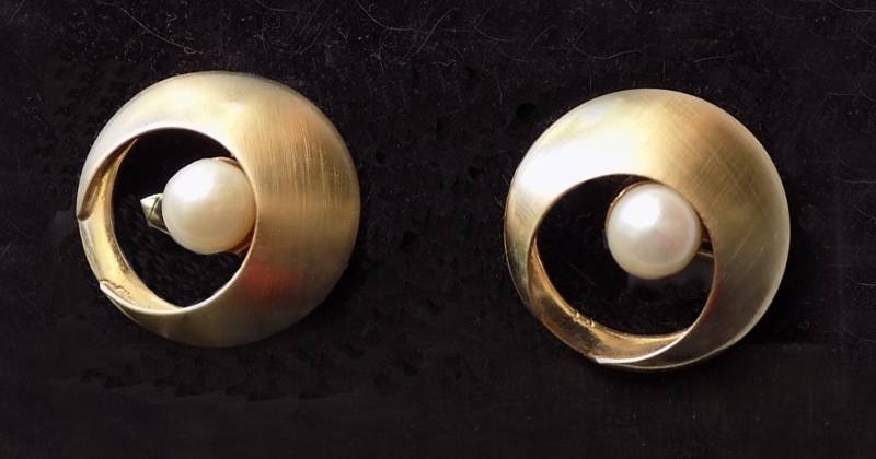 1960S Atomic Manschettenknöpfe Set Mit Kostümperlen/James Bond von fifisfinds