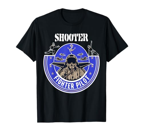 fighter pilot, Shooter, Düsenjäger Flugzeugträger T-Shirt, Schwarz, S, Klassisch, Kurzarm, Unisex, Erwachsene Männer, Militär- und Aviationsfans, Feierfreunde, Vatertag, Geburtstag fighter pilot, Shooter, Düsenjäger Flugzeugträger T-Shirt, Schwarz, S, Klassisch, Kurzarm, Unisex, Erwachsene Männer, Militär- und Aviationsfans, Feierfreunde, Vatertag, Geburtstag von fighter pilot, Shooter, Düsenjäger Flugzeugträger