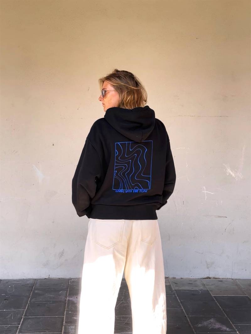 Cozy Flow Hoodie | Organic Cotton Oversized Unisex "Going With The Flow" Statement Cozy Flow Hoodie | Organic Cotton Oversized Unisex "Going With The Flow" Statement von fillthevoidwithcolor