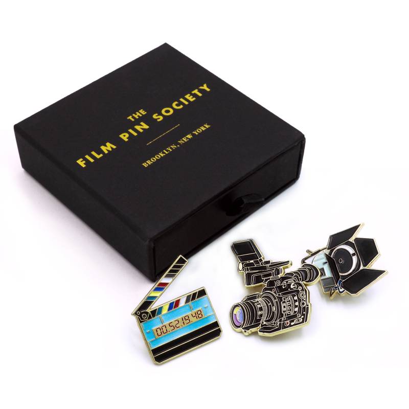 Leichte Kameraaktion Emaille Pin Film Box Set. Perfektes Geschenk Für Filmemacher Und Filmliebhaber, Kameramann, Tonoperator von filmpinsociety