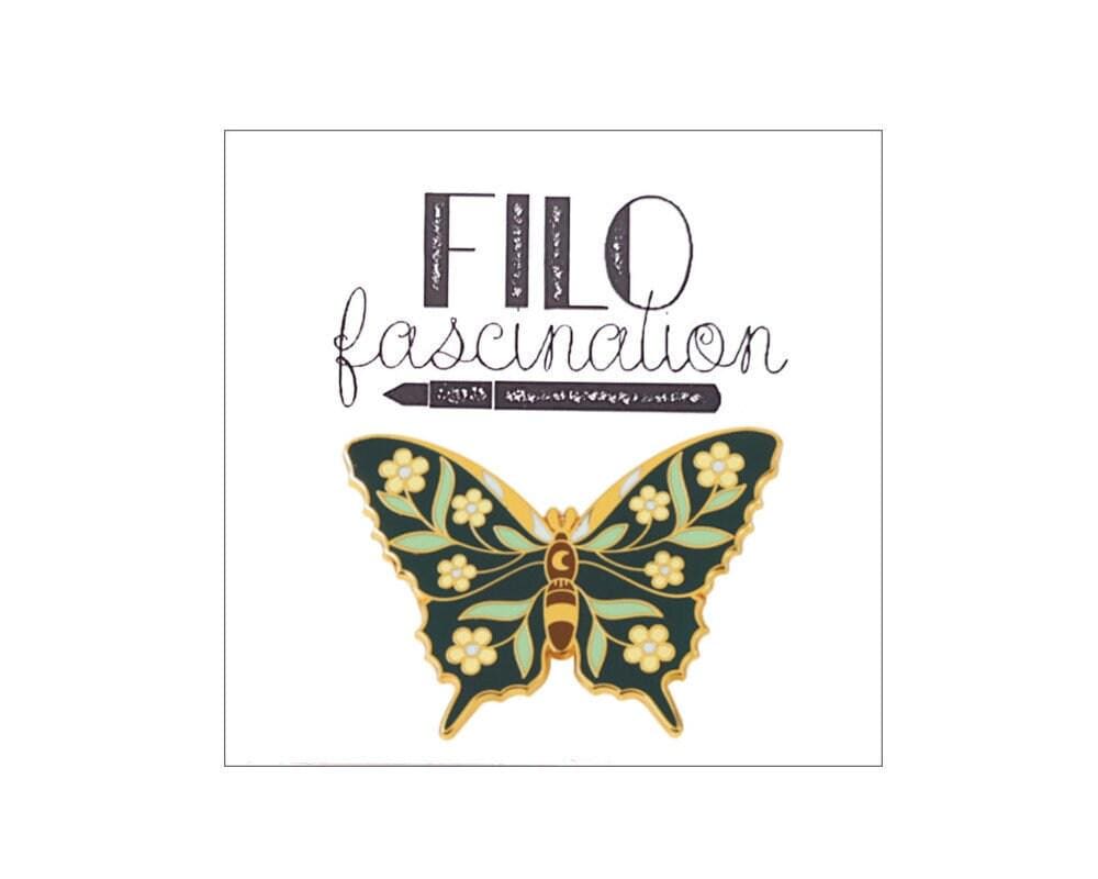 Pin Schmetterling Brosche Nadel Junk Journal Planer Planner Diary Bujo Motivation von filofascinationCOM
