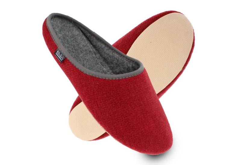 filsko Abisko Filzpantoffeln Damen Herren Hausschuh Filzpantoffeln, Leichtgewicht, Gästehausschuhe, Slip-On, Gummisohle von filsko